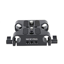 Load image into Gallery viewer, NICEYRIG Multipurpose Camera Base Plate with 15mm Rod Rail Clamp for DSLR Rig Support System
