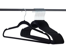 Load image into Gallery viewer, Home-it Premium Velvet Hangers Heavy Duty Clothes Hook Swivel 360-Ultra Thin, (50 Pack)
