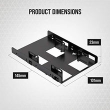Load image into Gallery viewer, Corsair Dual SSD Mounting Bracket 3.5&quot; CSSD-BRKT2, Black (packaging may vary)

