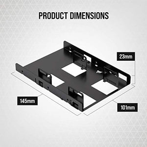 Corsair Dual SSD Mounting Bracket 3.5" CSSD-BRKT2, Black (packaging may vary)