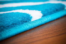 Load image into Gallery viewer, 3028 Turquoise Moroccan Trellis 5&#39;2x7&#39;2 Area Rug Carpet Large New
