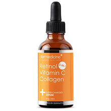 Load image into Gallery viewer, Retinol Vitamin C Collagen | Super Charged Anti-Aging Serum for Face | Pharmaceutical Grade Quality | Helps Smooth &amp; Plump Fine Lines &amp; Wrinkles &amp; Brightens for Younger Skin | 1 fl oz / 30 ml
