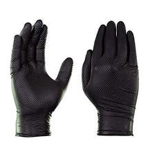 Load image into Gallery viewer, Ammex Gloveworks HD Industrial Black Nitrile Gloves with Diamond Grip Case of 1000,6 mil, Size XXLarge, Latex, Powder Free, Textured, Disposable, GWBN49100
