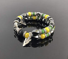 Load image into Gallery viewer, Men's Beaded Bangle Bracelet Jamaican Jewelry
