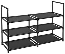 Load image into Gallery viewer, fiducial home 3 Tiers Shoe Rack 12-15 Pairs Sturdy Shoe Shelf
