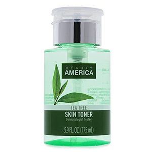 Beauty America Tea Tree Facial Toner, No-Leak, Push-Top Pump, 2 pack