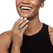 Load image into Gallery viewer, Ross-Simons Turquoise Ring in 18kt Gold Over Sterling. Size 6
