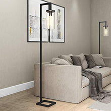 Load image into Gallery viewer, Henn&amp;Hart FL0014 Modern farmhouse seeded floor lamp, One Size, Black
