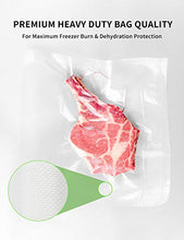 Load image into Gallery viewer, Vacuum Sealer Bags Heavy Duty, 8x 50 plus 11x 50 Vacuum Sealer Bags (1 each, 2 total) 100 ft Roll Vacuum Sealer Bags, Food Vacuum Sealer Bags, Meat Vacuum Sealer Bags, Fit nutrichef, foodsaver, jzbrain oliso weston Vacuum Sealer Bags, BPA Free Sous Vide,
