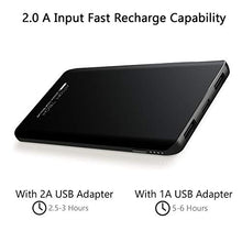Load image into Gallery viewer, Triple USB Outputs Super Slim Power Bank Ultra Thin, Attom Tech 5000mAh Mini Portable Charger External Phone Battery Pack Small Dual USB Outlet, Emergency Phone Power Backup
