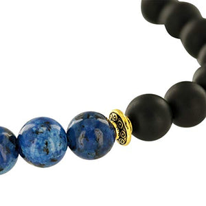 Believe London Onyx Gemstone Bracelet Healing Bracelet Chakra Bracelet Anxiety Crystal Natural Stone Men Women Stress Relief Reiki Yoga Diffuser Semi Precious