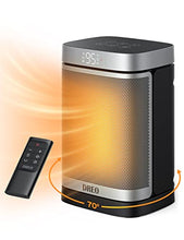 Load image into Gallery viewer, Dreo Space Heaters for Indoor Use, Atom One Portable Heater with 70°Oscillation, 1500W PTC Electric Heater with Thermostat, Fast Safety Heat, Remote, 1-12h Timer, Upgraded Small Heater for Office Home

