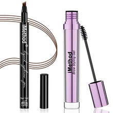 Load image into Gallery viewer, iMethod Eyebrow Pen Black / Brown &amp; Eyebrow Gel Clear
