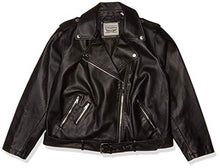 Load image into Gallery viewer, Levi&#39;s Women&#39;s Faux Leather Asymmetrical Belted Motorcycle Jacket (Regular and Plus Sizes), black, Large
