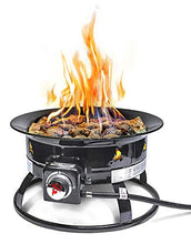 Load image into Gallery viewer, Outland Living Portable Propane Fire Pit, 19-inch, 58,000 BTU Smokeless Gas Firebowl | Perfect for Camping, Patio, Backyard, Tailgating, Deck, RV| Black 823 Standard
