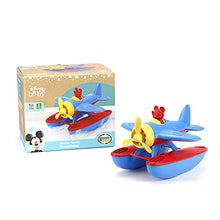 Load image into Gallery viewer, Green Toys Disney Baby Exclusive Mickey Mouse Seaplane, Blue/Red - Pretend Play, Motor Skills, Kids Bath Toy Floating Vehicle. No BPA, phthalates, PVC. Dishwasher Safe, Recycled Plastic, Made in USA.

