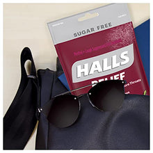 Load image into Gallery viewer, HALLS Relief Variety Pack Honey Lemon and Black Cherry Sugar Free Cough Drops, 6 Packs of 25 Drops (150 Total Drops)
