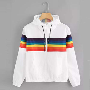 Women's Water-Resistant Hooded Quick Dry Athletic Windbreaker Jacket Hoodie