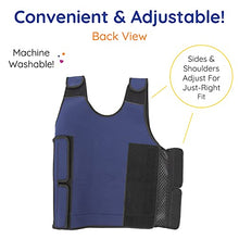 Load image into Gallery viewer, Fun and Function - Blue Weighted Compression Vest for Kids &amp; Adults - Sensory Tool for Children with Special Needs - Deep Pressure for Anxiety &amp; Sensory Issues - Medium
