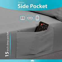 Load image into Gallery viewer, DreamCare 6 Piece Deep Pocket Sheets Microfiber Sheets Bed Sheets Bedding Sets Queen Size, Gray
