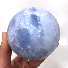 Load image into Gallery viewer, 1pc 60mm - 70mm Natural Aquamarine Crystal Sphere Balls Beautiful Kyanite Crystal Ball for Decorative
