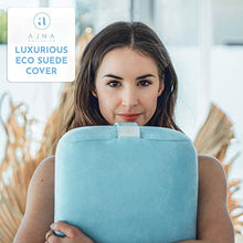 Load image into Gallery viewer, Ajna Yoga Bolster Pillow for Meditation and Support - Rectangular Yoga Cushion - Yoga Accessories from Machine Washable with Carry Handle - Celestite Blue

