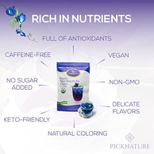 Load image into Gallery viewer, PICKNATURE 100% USDA Organic Butterfly Pea Flower Tea 3.50 oz. - Antioxidant Rich Dried Herbal Loose Leaf Blue Tea Flowers - Perfect Holiday Gifts for Parents and Family - Product of Thailand
