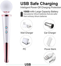Load image into Gallery viewer, Cordless Wand Massager - Strongest Therapeutic Vibrating Power - Best Rated for Travel Gift - Magic Stress Away - Perfect for Muscle Aches and Personal Sports Recovery - USB - (E Style)
