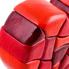 Load image into Gallery viewer, NOVICA Red Romantic Love Heart Shaped Wood Sculpture, 6.25" Tall 'Heart of Love'
