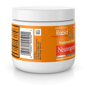 Neutrogena Rapid Clear Acne Face Pads with Salicylic Acid Acne Treatment Medicine to Fight Face Breakouts, Oil Free Pads with Maximum Strength Salicylic Acid Acne Medicine, 60 ct