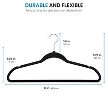 Load image into Gallery viewer, Zober Non-Slip Velvet Hangers - Suit Hangers (50-pack) Ultra Thin Space Saving 360 Degree Swivel Hook Strong and Durable Clothes Hangers Hold Up-To 10 Lbs, for Coats, Jackets, Pants, &amp; Dress Clothes
