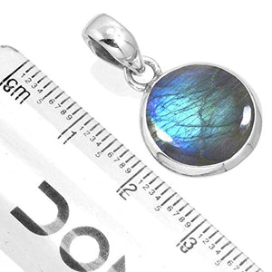 925 Sterling Silver Women Jewelry Natural Labradorite Pendant