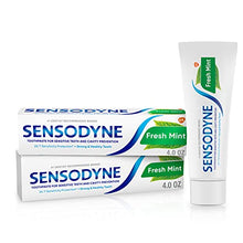 Load image into Gallery viewer, Sensodyne Fresh Mint Sensitive Toothpaste, Cavity Prevention and Sensitive Teeth Treatment - 4 Ounces (Pack of 2)
