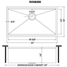 Load image into Gallery viewer, Ruvati 32-inch Workstation Ledge Undermount 16 Gauge Stainless Steel Kitchen Sink Single Bowl - RVH8300
