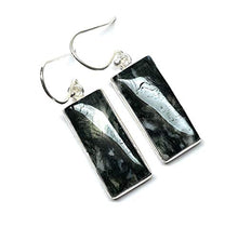 Load image into Gallery viewer, Natural Green Moss Agate 925 Solid Sterling Silver Earrings 40mm
