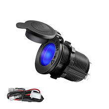 Load image into Gallery viewer, Cigarette Lighter Socket, Waterproof Dustproof 12V Power Outlet Socket Receptacle for Car Marine Motorcycle ATV RV, Car Interior Accessories
