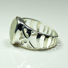 Load image into Gallery viewer, 55Carat Genuine Rainbow Moonstone Mens Rings 925 Sterling Silver Cushion Shape Handmade Band in Size 4-13
