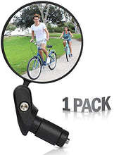 Load image into Gallery viewer, HUBUISH Bar End Bike Mirrors，360°Adjustable Rotatable Handlebar Convex Mirror for Mountain Road Bicycle Riding Cycling Accessories, with Wide Angle Lens Safety Rearview Mirror(1 PC)

