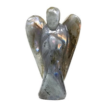 Load image into Gallery viewer, Nelson Creations, LLC Labradorite Hand-Carved Natural Gemstone Crystal Healing Angel Figurine Statue, 2 Inch
