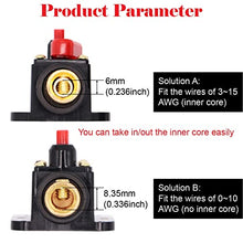 Load image into Gallery viewer, 2 Pack Inline 60amp Circuit Breaker with Manual Reset Fuse Holder for Car Audio Marine Boat Stereo，with Wire Lugs and Heat Shrink Tube
