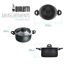 Load image into Gallery viewer, Bialetti - 7265 Bialetti Oval 5.5 Quart Pasta Pot with Strainer Lid, Nonstick, 1, Black
