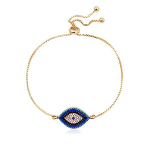 SENFAI Classics Evil Eye Adjustable Bracelet with Yellow Gift Box (1-1)