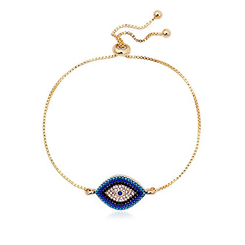 SENFAI Classics Evil Eye Adjustable Bracelet with Yellow Gift Box (1-1)