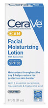Load image into Gallery viewer, CeraVe Facial Moisturizing Lotion AM SPF 30 | 3 Ounce | Daily Face Moisturizer with SPF | Fragrance Free
