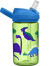 Load image into Gallery viewer, CamelBak eddy+ 14 oz Kids Water Bottle with Tritan Renew – Straw Top, Leak-Proof When Closed, Hip Dinos
