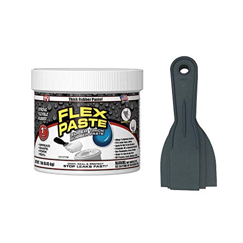 Flex Seal Flex White Paste 1lb Jar w/Allway Tools Putty Knives 3 pack (1.5