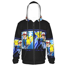Load image into Gallery viewer, 3d Digital All Over Print Ash Zip Up Hoodie Casual Pullover Hooded Jacket Sweatshirts For Boys/Girls/Teenage 18-20 Years
