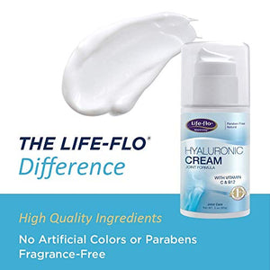 Life-Flo Hyaluronic Cream Joint Formula | HA Cream With MSM & Glucosamine | Helps Soothe & Refresh Joints & Revitalize Skin | Unscented | 3oz