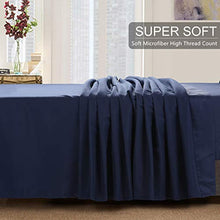 Load image into Gallery viewer, Abakan Full Bed Sheet Set Extra Soft 1800 Thread Count Silky Smooth Microfiber Hotel Luxurious Premium Cooling Sheet Breathable, Wrinkle, Fade Resistant Deep Pocket - 4 Piece (Full, Navy Blue)
