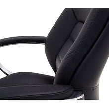 Load image into Gallery viewer, Gates Genuine Leather Aluminum Base High Back Executive Chair - Black
